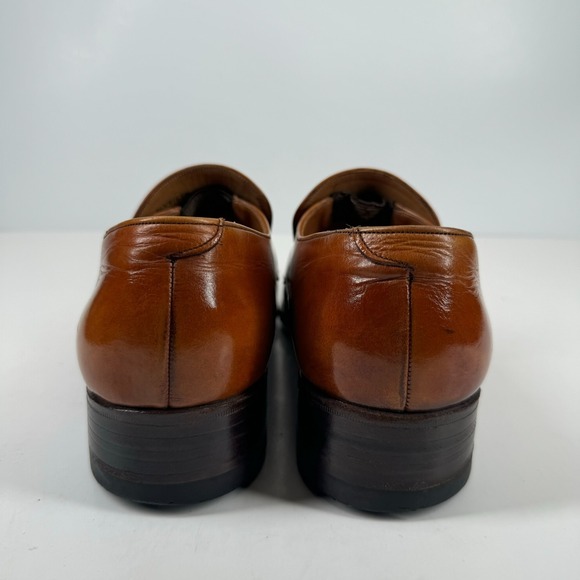 Vintage Barker of Earls Barton Men\'s 8/UK 7E Brown Leather Slip-On Loafer Shoes main image 12